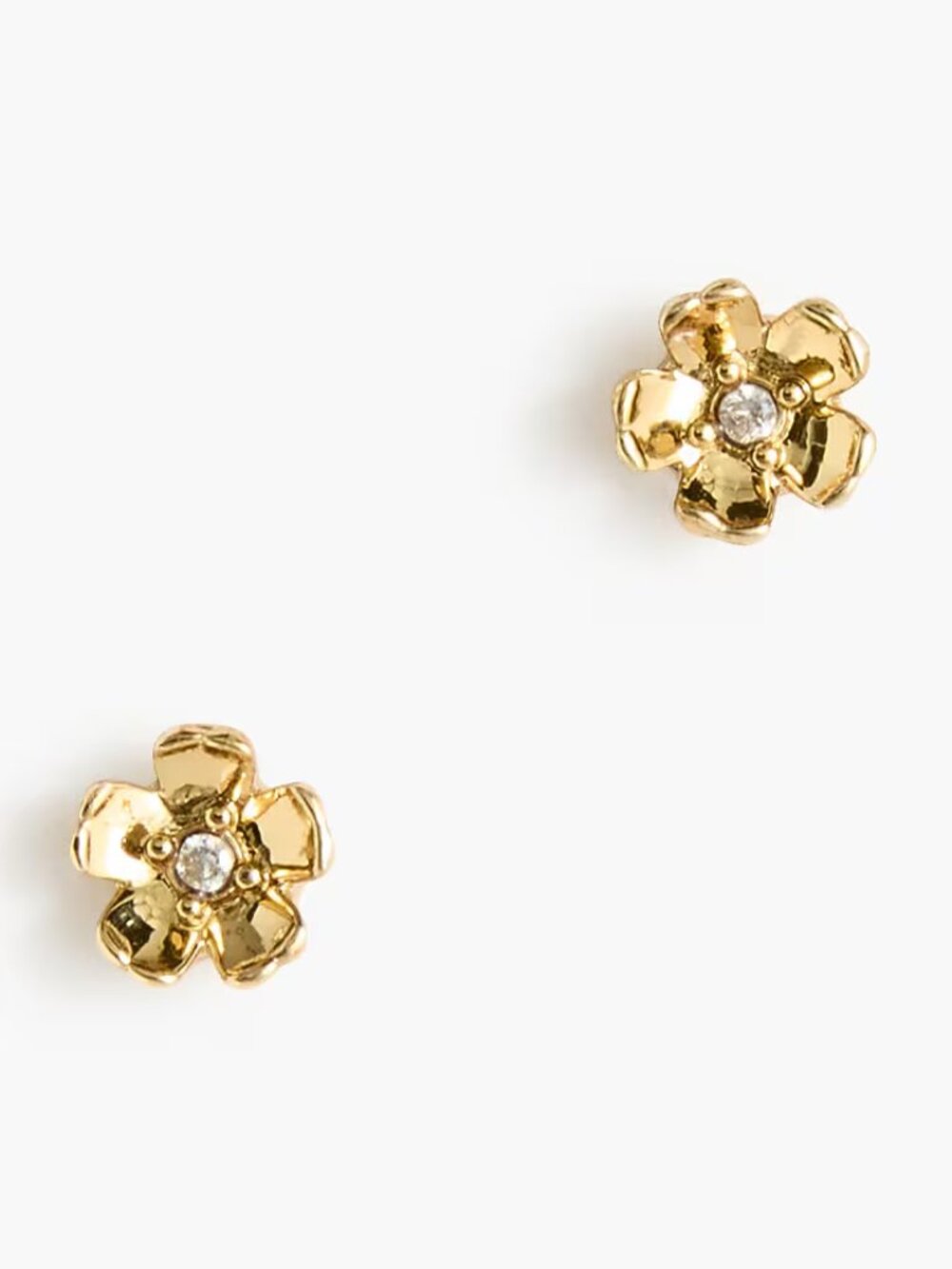 J. Crew Gold Floral Stud Earrings/NWT